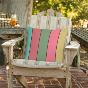 Christmas Red Gold Green Color On Watercolor Paper Outdoor Pillow