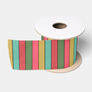 Christmas Red Gold Green Color On Watercolor Paper Satin Ribbon