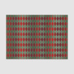 Christmas Red Gold Green Harlequin Tissue Paper