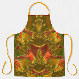CHRISTMAS ~ Red Green Gold ~ Apron