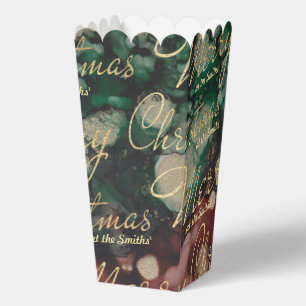 Christmas Red Green Golds Favor Boxes