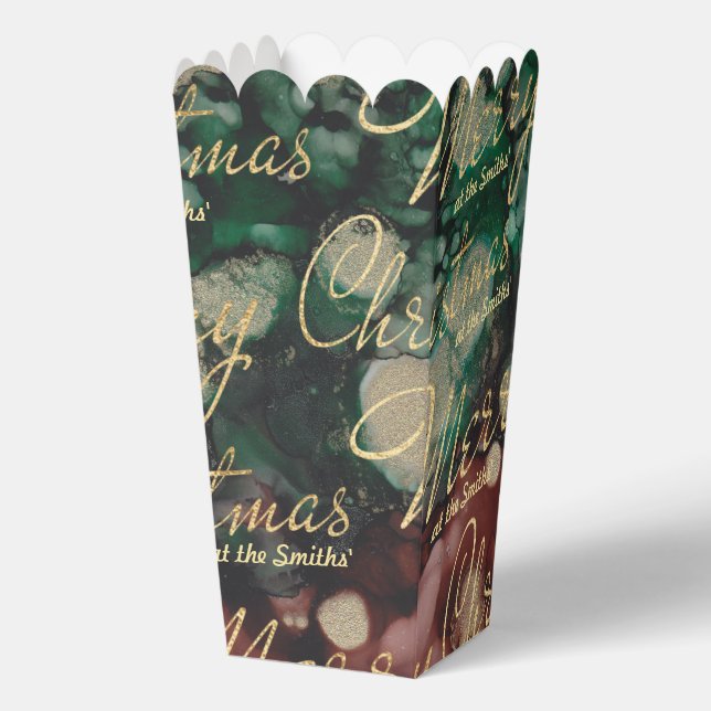 Christmas Red Green Golds Favor Boxes (Front)