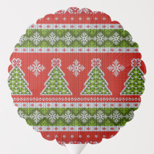 Christmas Red Green Holidays Elegant Balloon