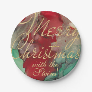 Christmas Red, Green N Golds Paper Plates