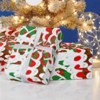 Christmas Red/Green Ribbon Candy Wrapping Paper