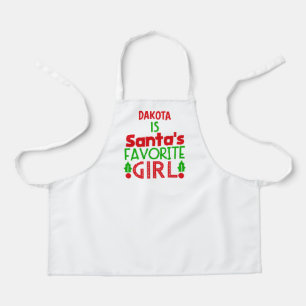Christmas Red Green Santa Baking Kitchen Apron