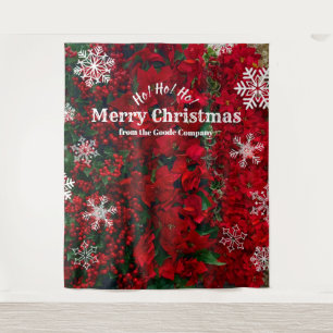 Christmas Red Green Snowflake    Party Backdrop