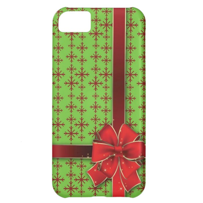 Christmas Red Green Snowflakes Case For iPhone 5C