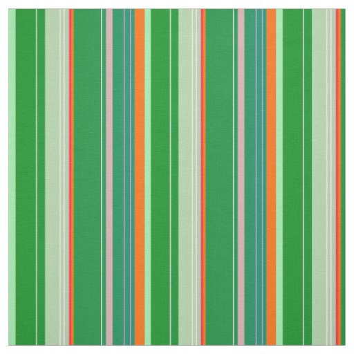 Christmas red green striped lines pattern fabric