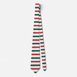 Christmas Red & Green Stripes Gift Pattern Neck Tie