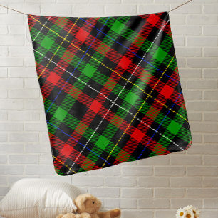 Christmas Red Green White Flannel Plaid Design Baby Blanket
