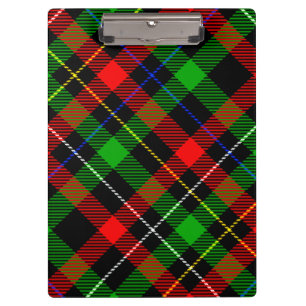 Christmas Red Green White Flannel Plaid Design Clipboard