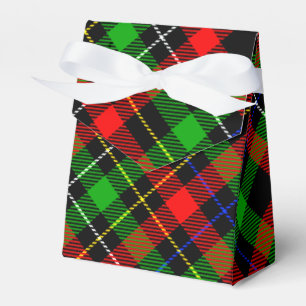 Christmas Red Green White Flannel Plaid Design Favor Boxes