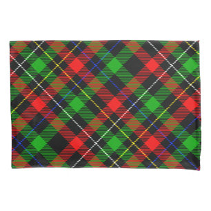 Christmas Red Green White Flannel Plaid Design  Pillow Case