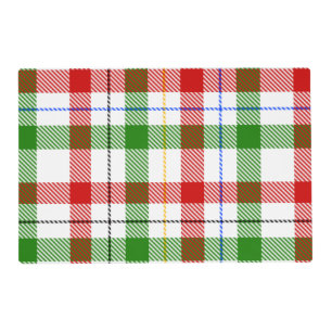 Christmas Red Green White Flannel Plaid Design Placemat