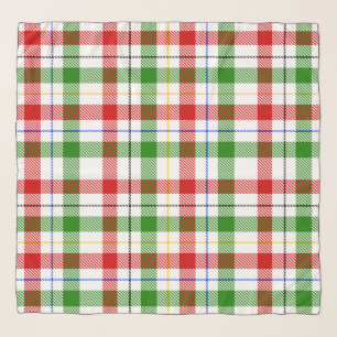 Christmas Red Green White Flannel Plaid Design Scarf