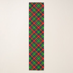 Christmas Red Green White Flannel Plaid Design Scarf