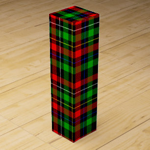 Christmas Red Green White Flannel Plaid Design Wine Box