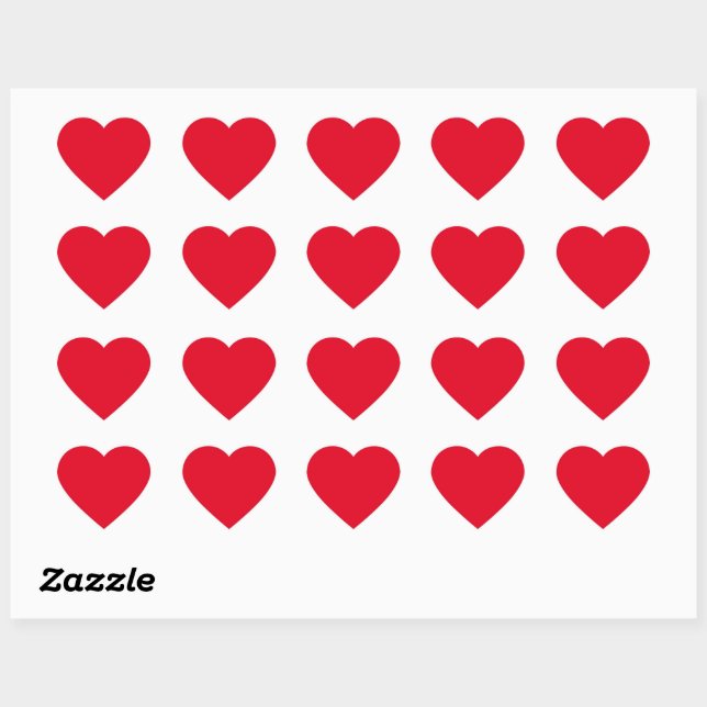 Christmas Red Heart Sticker (Sheet)