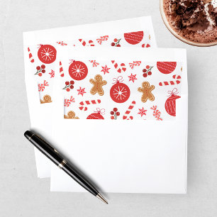 Christmas Red Holiday Party Envelope Liner