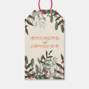 Christmas Red Holly Berries Gift Tags