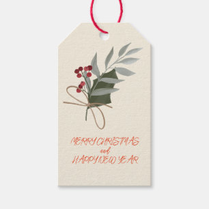 Christmas Red Holly Berries Gift Tags