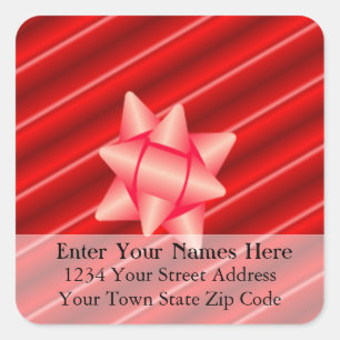 Christmas Red in 3D Address Label