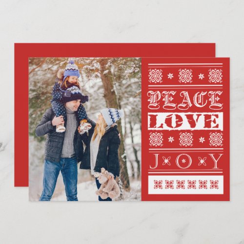 Christmas Red Joy Peace Love Holiday Photo 
