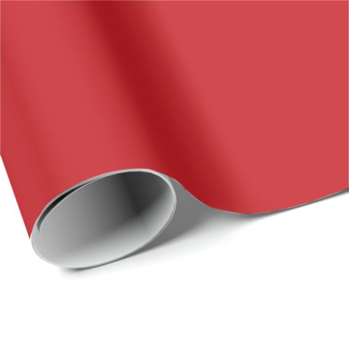 Christmas red minimalist elegant solid plain gift wrapping paper