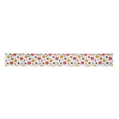 Christmas red mulled spicy wine drawing  satin ribbon