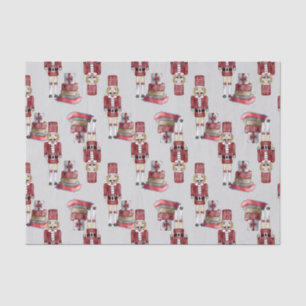 Christmas Red Nutcracker Packages Watercolor Tissue Paper