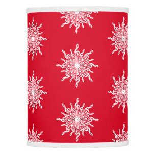 Christmas Red Ornamental G-Clef Snowflake Pattern Lamp Shade