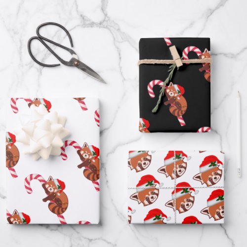 Christmas Red Panda Complementary Wrapping Paper