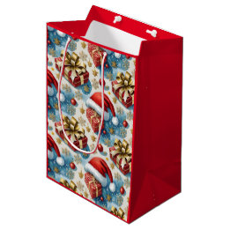 Christmas Red Paper Shopping Bags