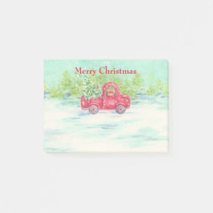 Christmas Red Pickup Truck Post-it Note Pad