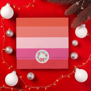 Christmas Red Pink Stripes Modern Festive Holiday Tissue Paper