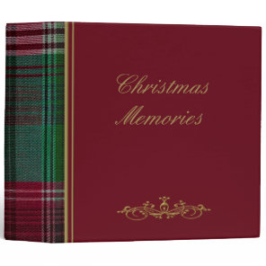 Christmas Red Plaid 2" Photo Album 3 Ring Binder