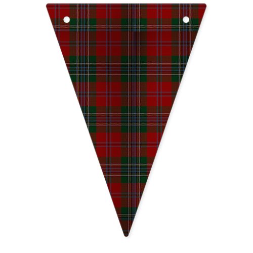 Christmas Red Plaid Bunting Flags