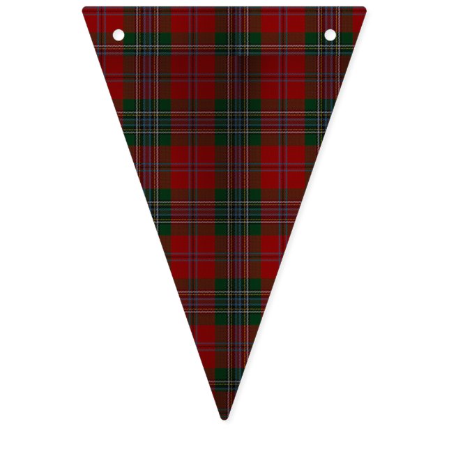 Christmas Red Plaid Bunting Flags (First Flag)