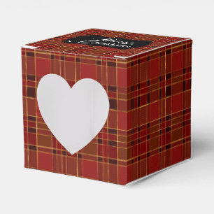 Christmas Red Plaid Favor Box