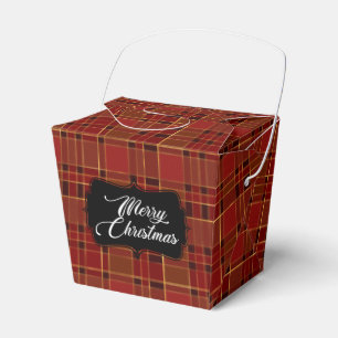 Christmas Red Plaid Favor Box