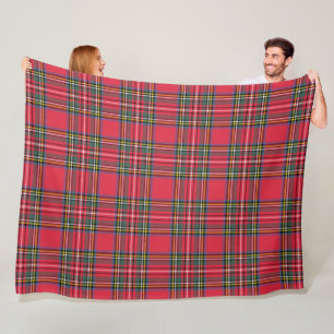 Christmas Red Plaid Fleece Blanket
