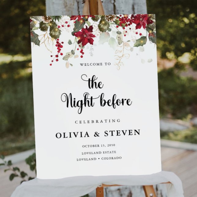 Christmas Red Poinsettia The Night Before Foam Board (Creator Uploaded)