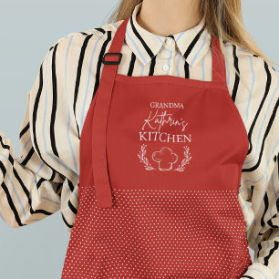 Christmas Red Polka Dots Gift for Grandma Apron