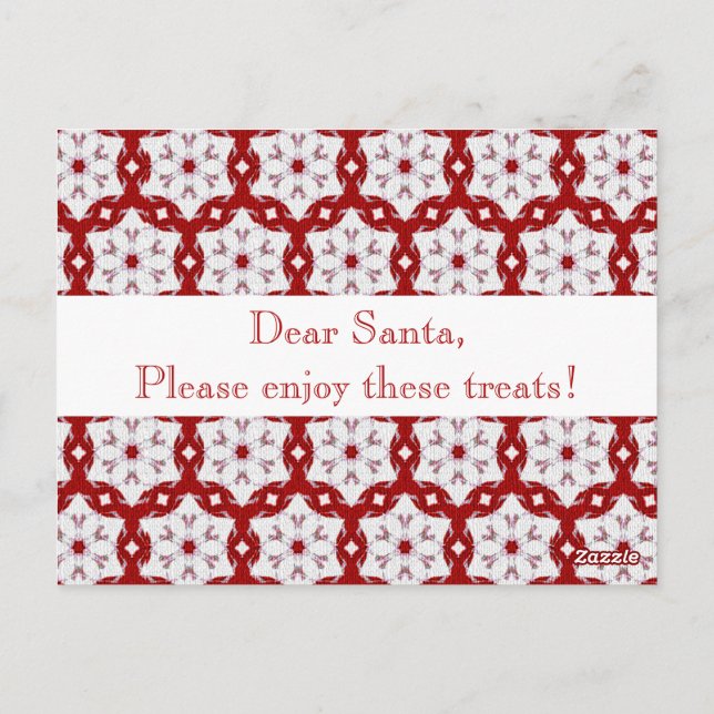 Christmas Red Postcard (Back)