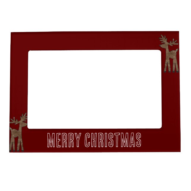 Christmas Red Reindeer Magnetic Frame (Front)