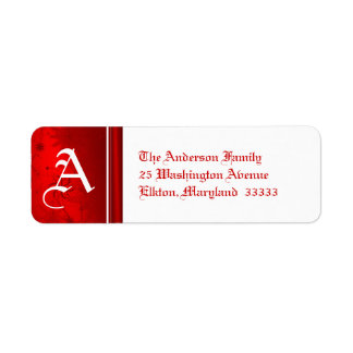 Christmas Red - Return Address Labels