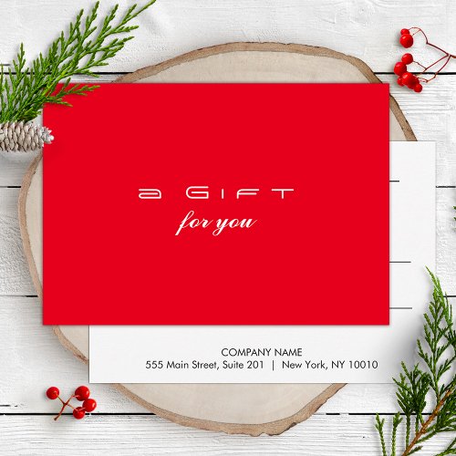 Christmas Red Salon Spa Holiday Gift Certificate