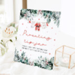 Christmas Red Santa Baby Parenting Tip Jar Game Pedestal Sign<br><div class="desc">The Red Santa Gender Neutral Santa Baby Clothes Christmas Santa Baby Shower Parenting Tip Jar Game Sign is a delightful, holiday-inspired addition to your baby shower! Featuring delicate snowflakes, eucalyptus greenery, and adorable Santa-inspired baby clothes, this sign invites guests to contribute their best parenting advice to the “Parenting Tip Jar.”...</div>