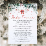 Christmas Red Santa Baby Shower Baby Trivia Game Invitation<br><div class="desc">ANSWERS: 1. A. Hearing 2. D. 300 3. A. Kneecaps 4. C. 8-12 5. D. 500 6. C. 4-8 Weeks 7. B. 8-14 in 8. D. 16 9. C. 176 10. B. Pink ... ... ... ... ... ... ... ... ... ... ... ... ... ... ... ... . The...</div>